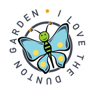 One of a range of logos to be used on stickers by the dunton garden by cambridge illustrator Richard Bowring