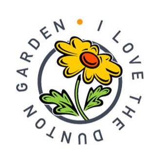 Flower logo to be used on stickers for the Dunton Garden