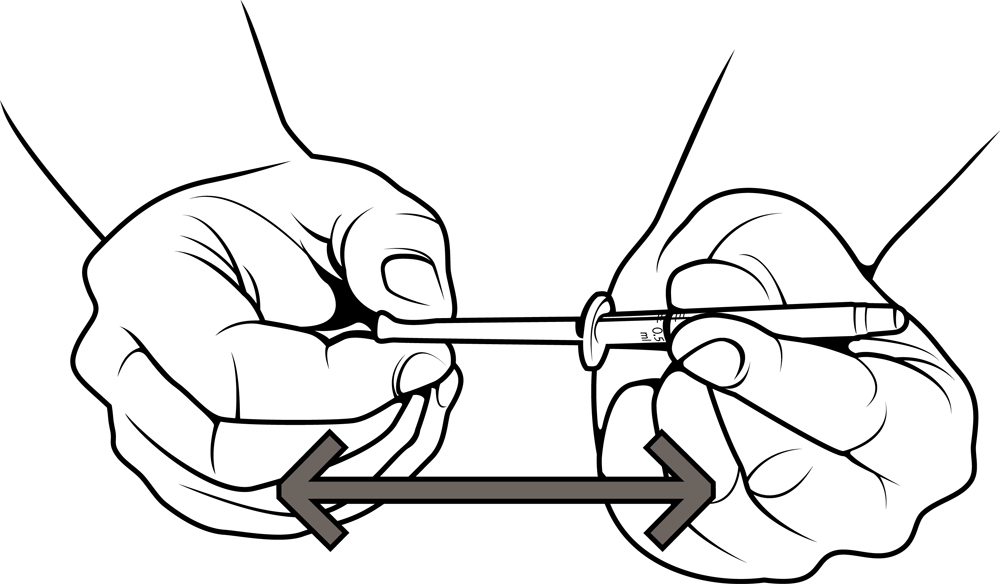 Loosen syringe illustration by cambridge technical illustrator Richard Bowring