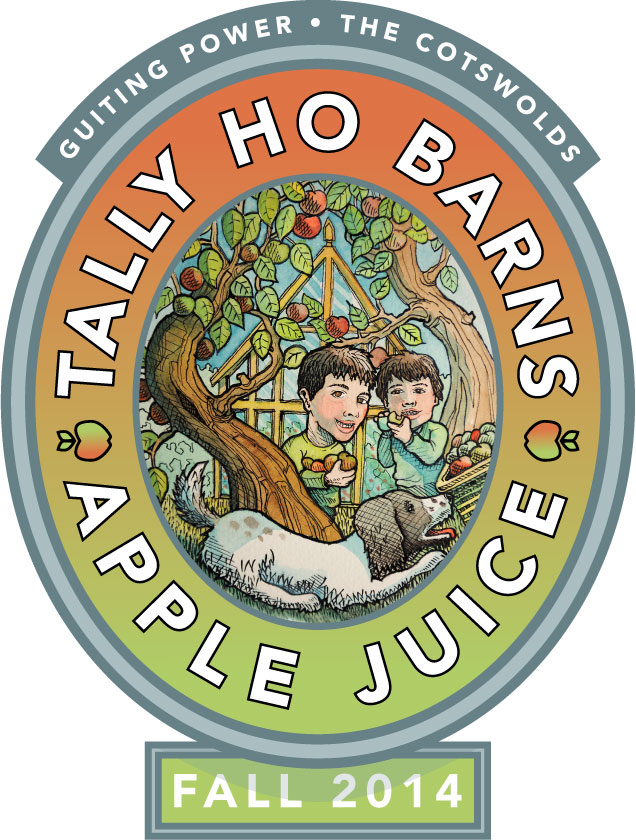 Design and illustration for apple juice logo for the 2014 harvest