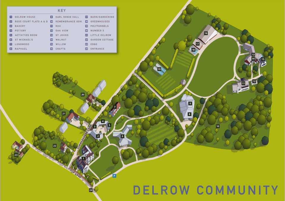 Aerial view of the Delrow Community near watford