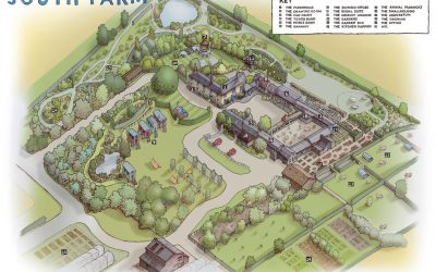 Illustrated map of South Farm
