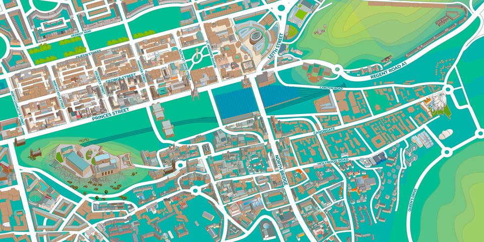 New illustrated maps of Edinburgh