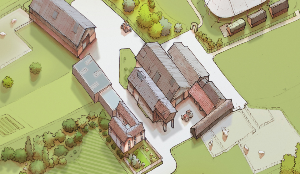 Illustrated map of Willow Grange Farm