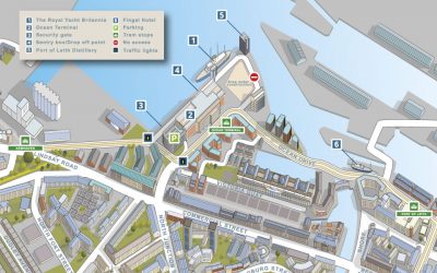 Map of Leith and surrounding area for The Royal Yacht Britannia